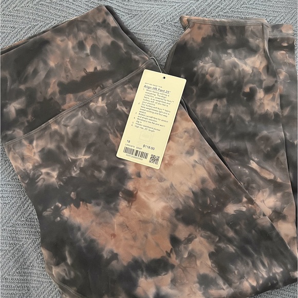 Lululemon Align Pant 25" *Diamond Dye Graphite Grey Pink Pastel sz18 - Picture 2 of 8